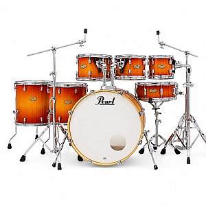 Pearl Decade Maple DMPA927 SP/C 7 Piece Drum Set, Sunset Pine Burst (Limited Edition)